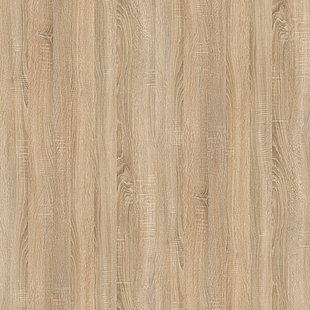 Dekor DĄB SONOMA R20128 marki Pfleiderer o klasycznym rysunku drewna w miodowym odcieniu z efektem deskowania