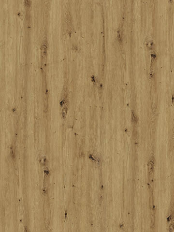 Dekor DĄB ARTISAN R20315 marki Pfleiderer w stylu rustykalnego drewna z wyraźnymi, ciemnobrązowymi sękami