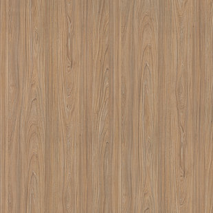 Dekor SWISS ELM R37009 z poziomymi oraz kwiecistymi słojami drewna w kolorze jasnego brązu - Pfleiderer